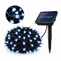 Aga napelemes fényfüzér 100 LED hideg fehér