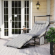 Aga Kerti állítható napozóágy tetővel Szürke
