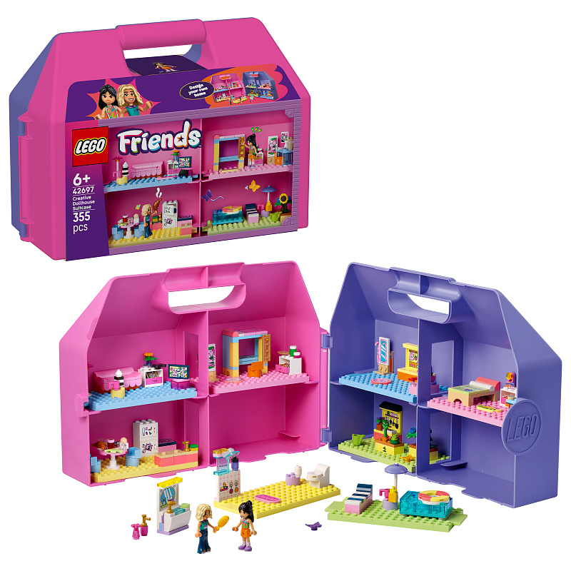 LEGO® Friends 42697 Kreatív, bőröndalakú babaház