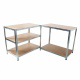 Linder Exclusiv Fém polcrendszer 180x100x60 cm 5 polccal