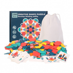 Aga Fa puzzle geometriai formák 180 darab