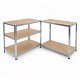 Linder Exclusiv Fém polc 180x90x40 cm 5 polc