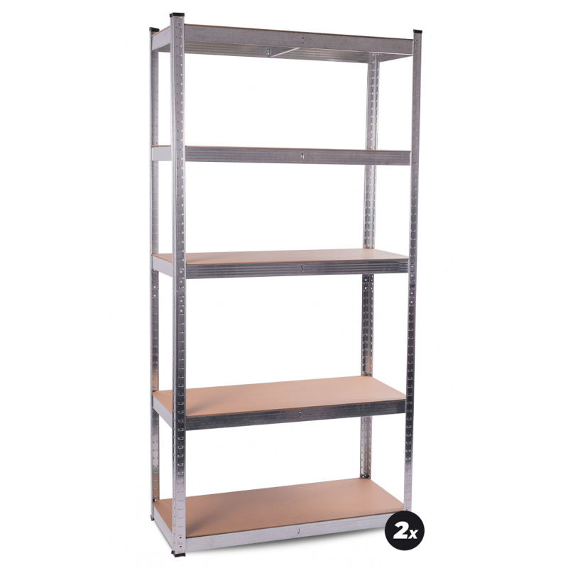 Aga 2x Fém polc 180x90x40 cm 5 polc