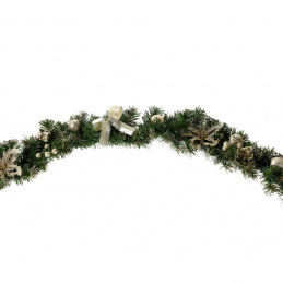 Aga Karácsonyi girland díszekkel 180 cm Arany