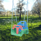 Aga4Kids Gyerekhinta kerítéssel Zöld/Kék