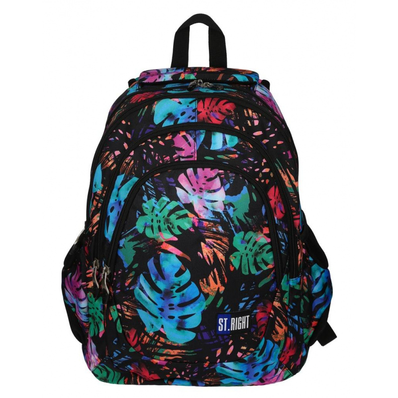 St.RIGHT Iskolatáska négy rekeszes Exotic Garden