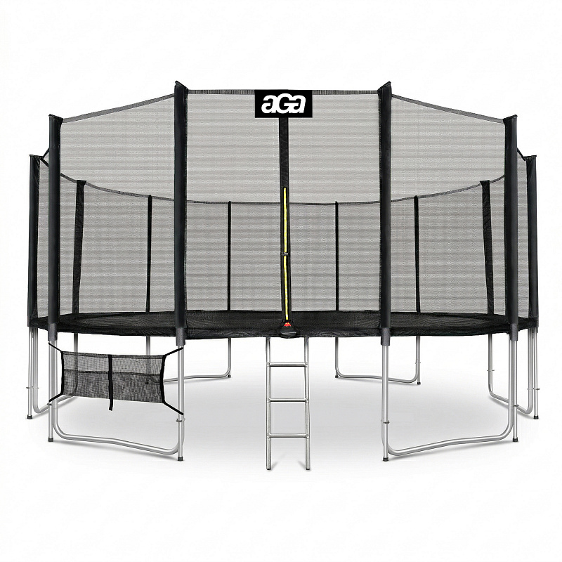Aga SPORT PRO Trambulin 518 cm Fekete + védőháló + létra + cipőtartó zseb
