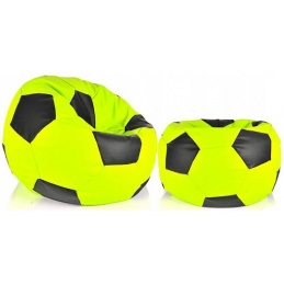 Aga kanapé táska BALL XXXL Fekete - Világoszöld + lábtartó