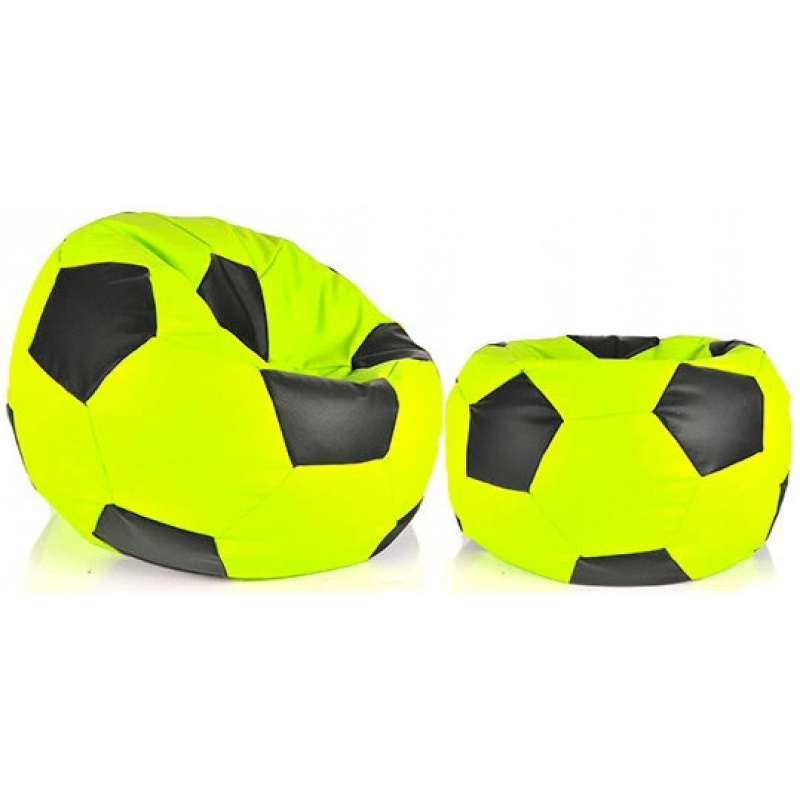 Aga kanapé táska BALL XXXL Fekete - Világoszöld + lábtartó