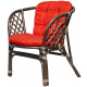 Aga Rattan kanapé garnitúra szett BAHAMA Choco Red