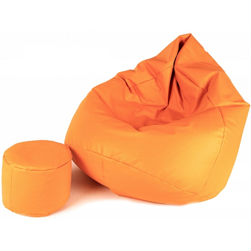 Aga kanapé táska XXXL + lábtartó Világos narancssárga