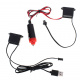 Autós LED hangulati világítás / USB-s autó / 12V piros szalag 3m