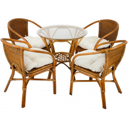 Aga Rattan  ülőgarnitúra szett MONTOYA Colonial White