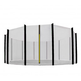 Aga Védőháló 430 cm-es trambulinhoz,12 oszlop,Fekete háló / Fekete