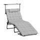 Aga Kerti állítható napozóágy tetővel Szürke