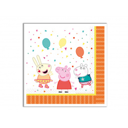 Peppa Pig Papír Szalvéták Peppa Malac 33x33cm 16 db