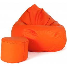 Aga kanapé táska XXXL + lábtartó narancssárga