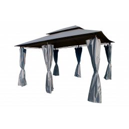 Linder Exclusiv Kerti pavilon MC3645 Szürke 4x3m 6 oldalfallal