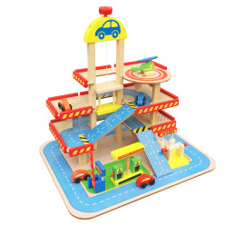 Aga4Kids Fa Négyemeletes Fa Garázs MR6104