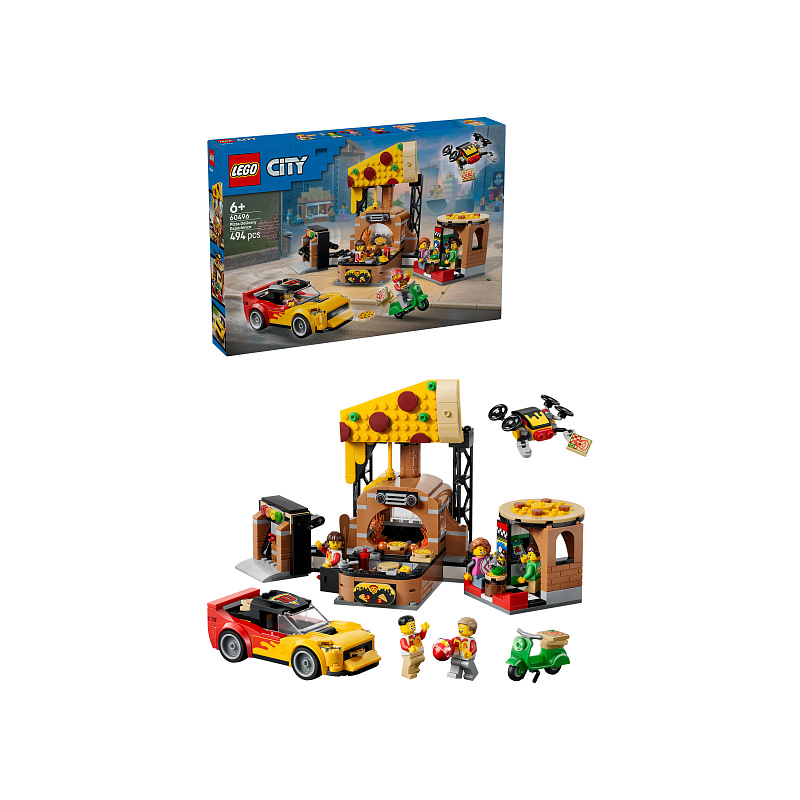 LEGO® City 60496 Pizzéria kiszállító járművekkel