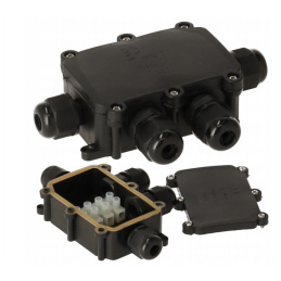 Elektromos doboz 4x IP68 kivezetésekkel Elektromos doboz 4x IP68 kivezetésekkel