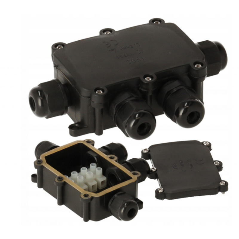 Elektromos doboz 4x IP68 kivezetésekkel