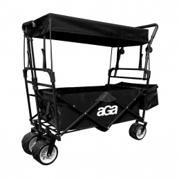 Aga Összecsukható szállítókocsi tetővel MR4612 Fekete