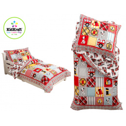 KidKraft Mikroszálas ágynemű FIRE TRUCK 100x150, 60x75 cm, 60x75 cm