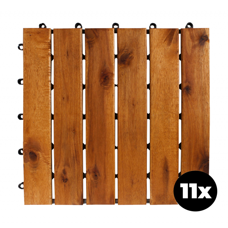 Linder Exclusiv Akácia terasz burkolólap 30x30 cm 11 db