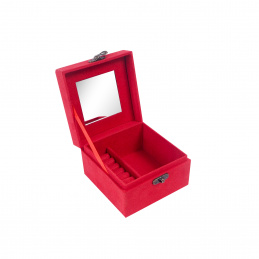 Aga Ékszerdoboz 12,2x12,2x8,5 cm Piros