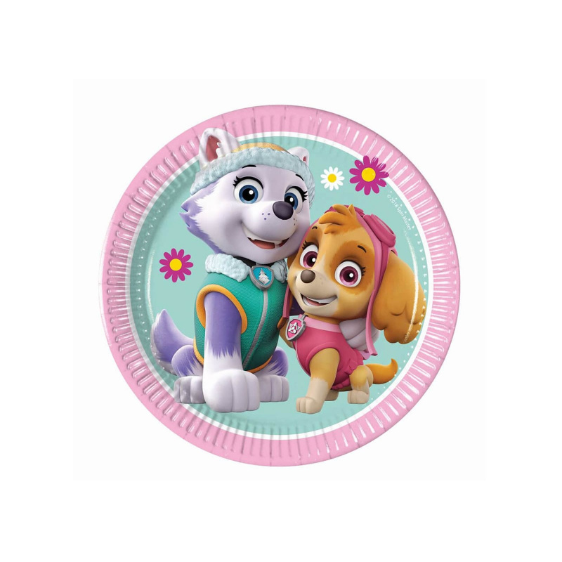 PawPatrol Papírtányérok Mancs Őrjárat Skye és Everest 20 cm 8 db