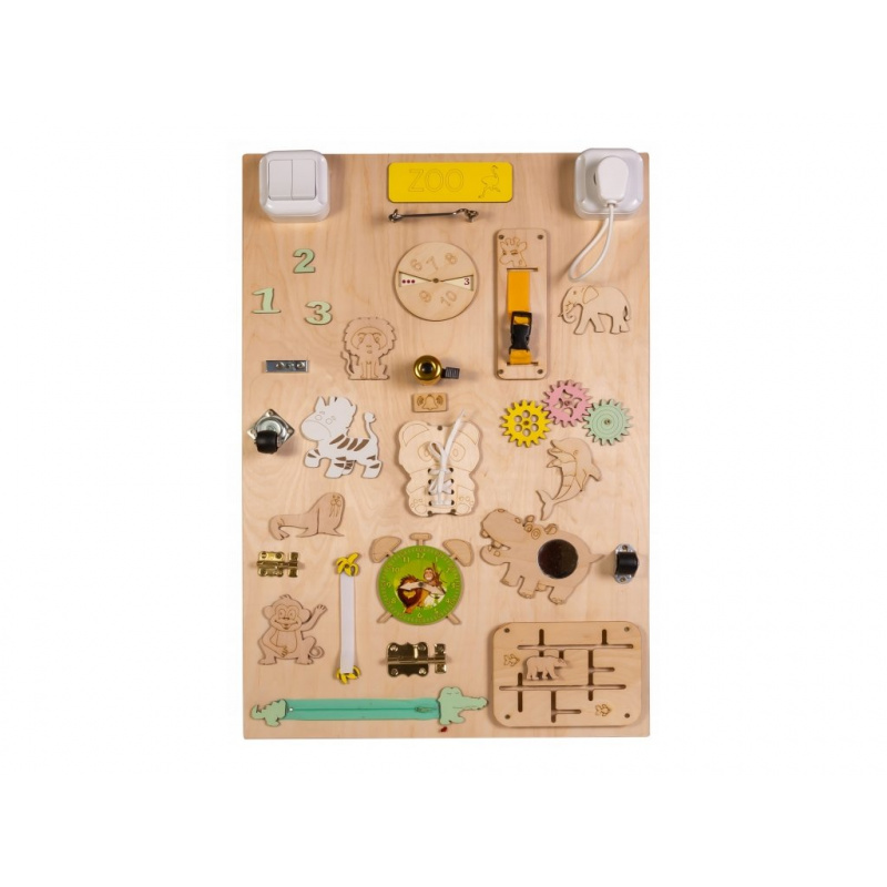 Aga4Kids Oktató kétoldalas tábla ZOO Természetes MT17