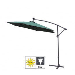 Aga kerti napernyő EXCLUSIV LED 300 cm sötétzöld