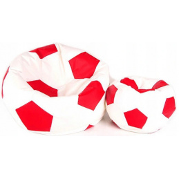 Aga kanapé táska BALL XXXL piros - fehér + lábtartó