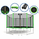 Aga SPORT PRO Trambulin 366 cm Világoszöld + védőháló + létra