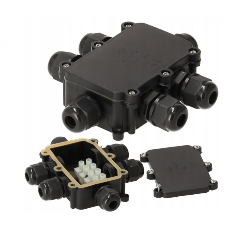 Elektromos doboz 6x IP68 kivezetésekkel