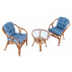 Aga Rattan garntúra szett SITA Honey Blue