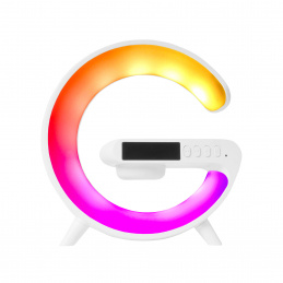 Aga RGB LED Lámpa 5 az 1-ben vezeték nélküli töltővel Fehér