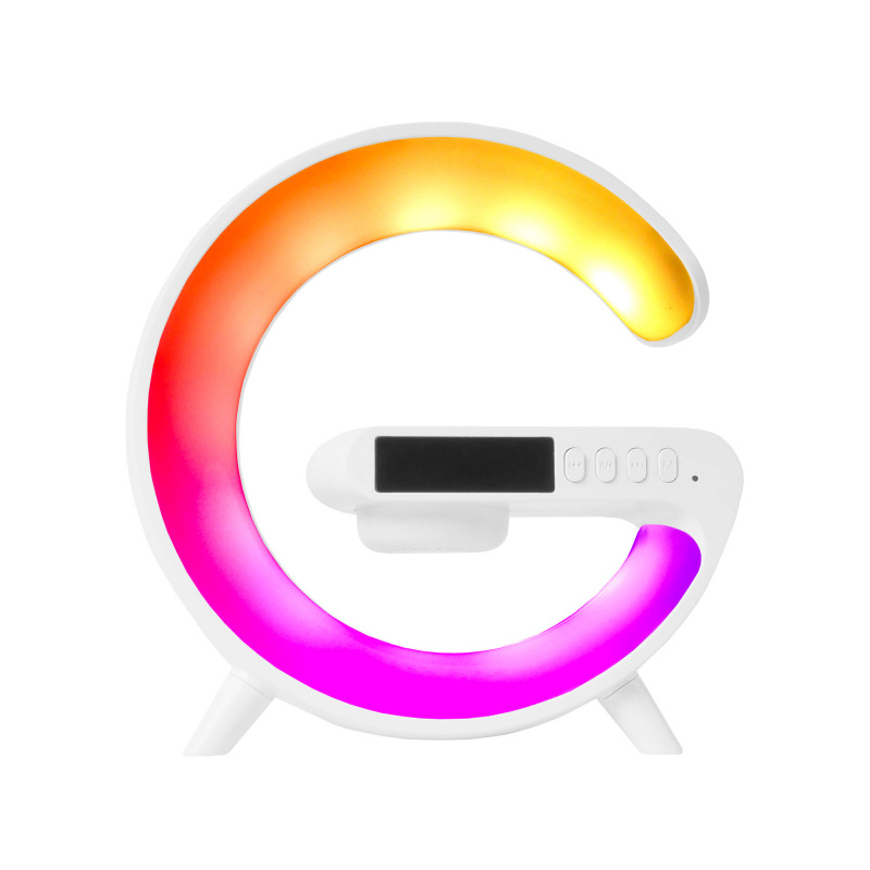 Aga RGB LED Lámpa 5 az 1-ben vezeték nélküli töltővel Fehér