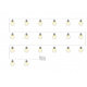 LED fényfüzér izzók meleg fehér 20db ISO 8623