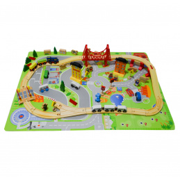 Aga4Kids fából készült vonatsín 75 db