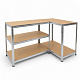 Linder Exclusiv Fém polcrendszer 180x100x60 cm 5 polccal