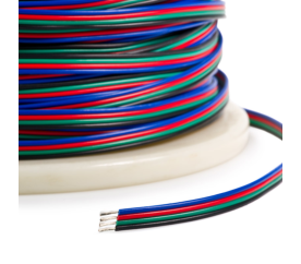 Kábel LED szalagokhoz RGB 3528, 5050 átmérő 0,35