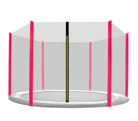 Aga védőháló 305 cm trambulinra 6 rudas Black net / Pink