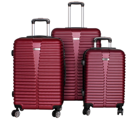 Aga bőröndkészlet  MC3079 S,M,L burgundi