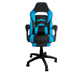Aga irodai székek fekete - világos kék lábtartóval