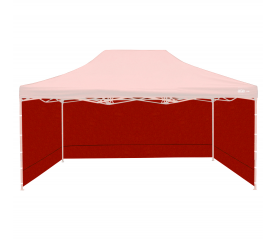 Aga oldalfalak az eladási standhoz 3x4,5m Piros