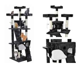 Aga kaparófa macskáknak 170 cm Fekete és fehér