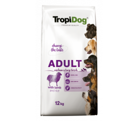 TropiDog Premium Adult M&L bárányhús rizzsel 12kg