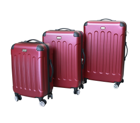 Linder Exclusiv bőröndkészlet LUXURY MC3002 S,M,L burgundi